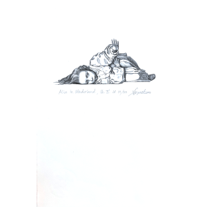Графика на Ясен Гюзелев "Алиса в Страната на чудесата" Гл. XII L4 - НЕРАМКИРАНА